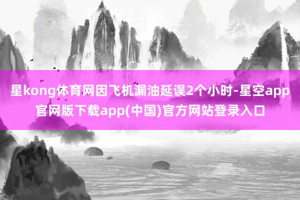 星kong体育网因飞机漏油延误2个小时-星空app官网版下载app(中国)官方网站登录入口