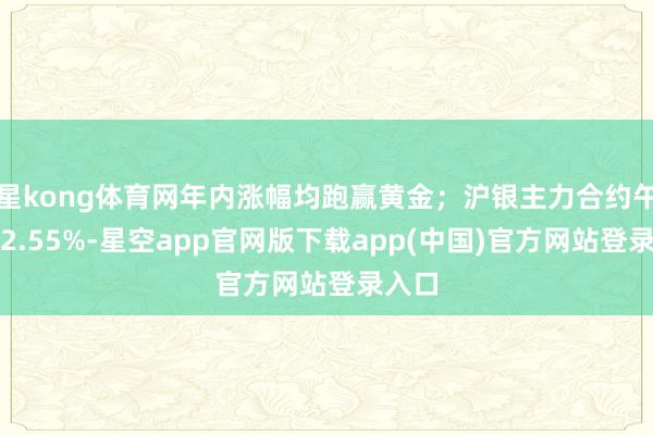 星kong体育网年内涨幅均跑赢黄金；沪银主力合约午盘涨2.55%-星空app官网版下载app(中国)官方网站登录入口