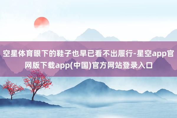 空星体育眼下的鞋子也早已看不出履行-星空app官网版下载app(中国)官方网站登录入口