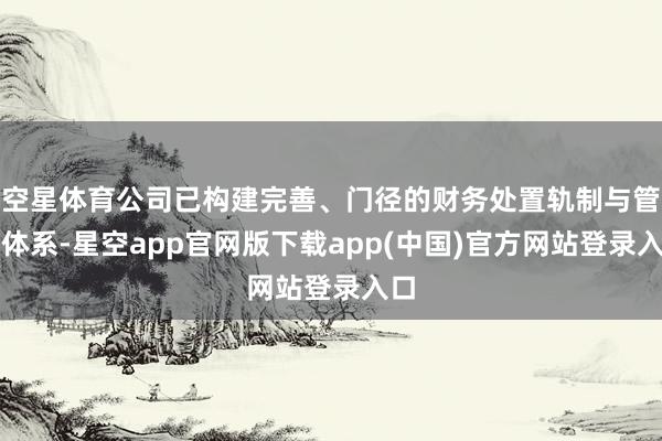 空星体育公司已构建完善、门径的财务处置轨制与管控体系-星空app官网版下载app(中国)官方网站登录入口